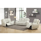 Set Steve Silver Fyti da 3 pezzi in pelle pieno fiore con reclinazione elettrica