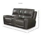 Set Steve Silver Fyti da 3 pezzi in pelle pieno fiore con reclinazione elettrica