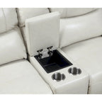 Set Steve Silver Fyti da 3 pezzi in pelle pieno fiore con reclinazione elettrica