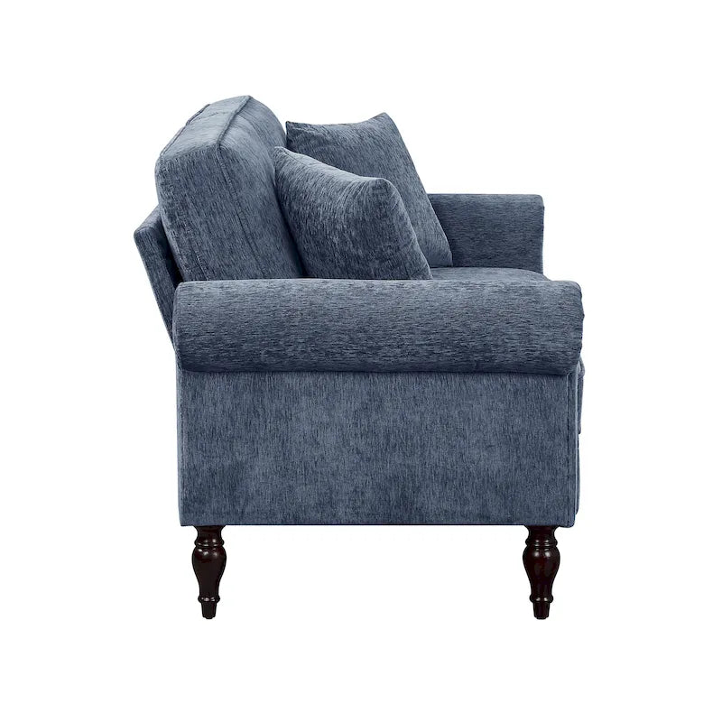 Ensemble de salon 2 pièces traditionnel en chenille à accoudoirs roulés Igny par Furniture of America