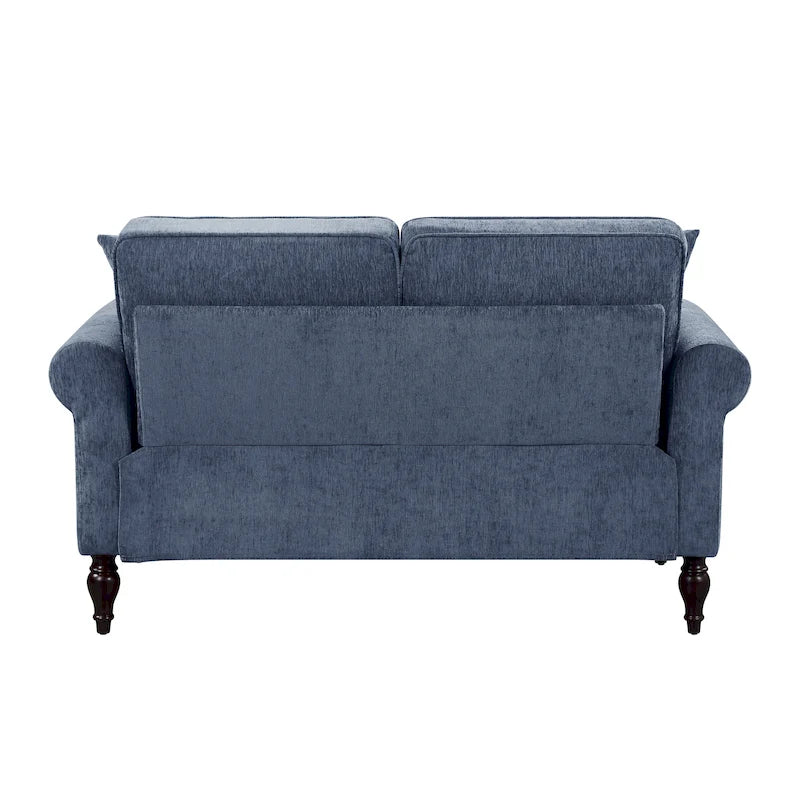 Ensemble de salon 2 pièces traditionnel en chenille à accoudoirs roulés Igny par Furniture of America