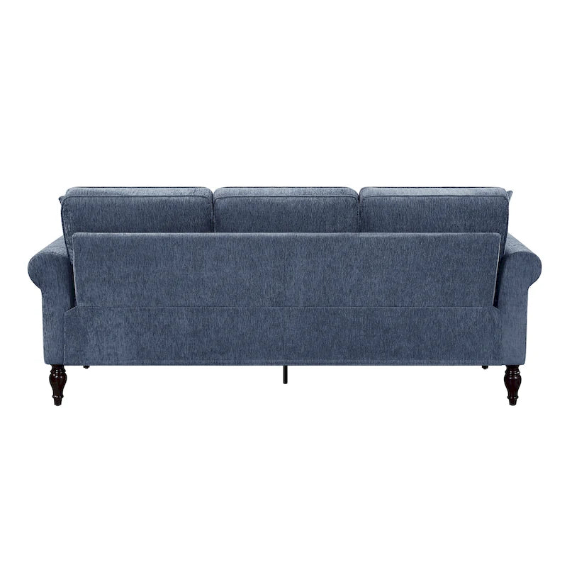 Ensemble de salon 2 pièces traditionnel en chenille à accoudoirs roulés Igny par Furniture of America
