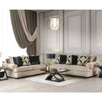 Set di divani in lino tradizionale Jula da 2 pezzi di Furniture of America