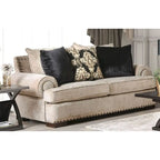 Set di divani in lino tradizionale Jula da 2 pezzi di Furniture of America
