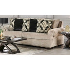 Set di divani in lino tradizionale Jula da 2 pezzi di Furniture of America