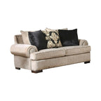 Set di divani in lino tradizionale Jula da 2 pezzi di Furniture of America