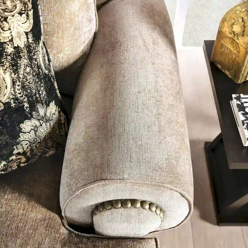 Set di divani in lino tradizionale Jula da 2 pezzi di Furniture of America