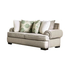 Set di divani in lino tradizionale Jula da 2 pezzi di Furniture of America