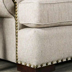 Set di divani in lino tradizionale Jula da 2 pezzi di Furniture of America