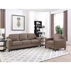 Hydeline Bella Top Grain Leather Sofa Set, Sofa and Chair - Sofa, Chair