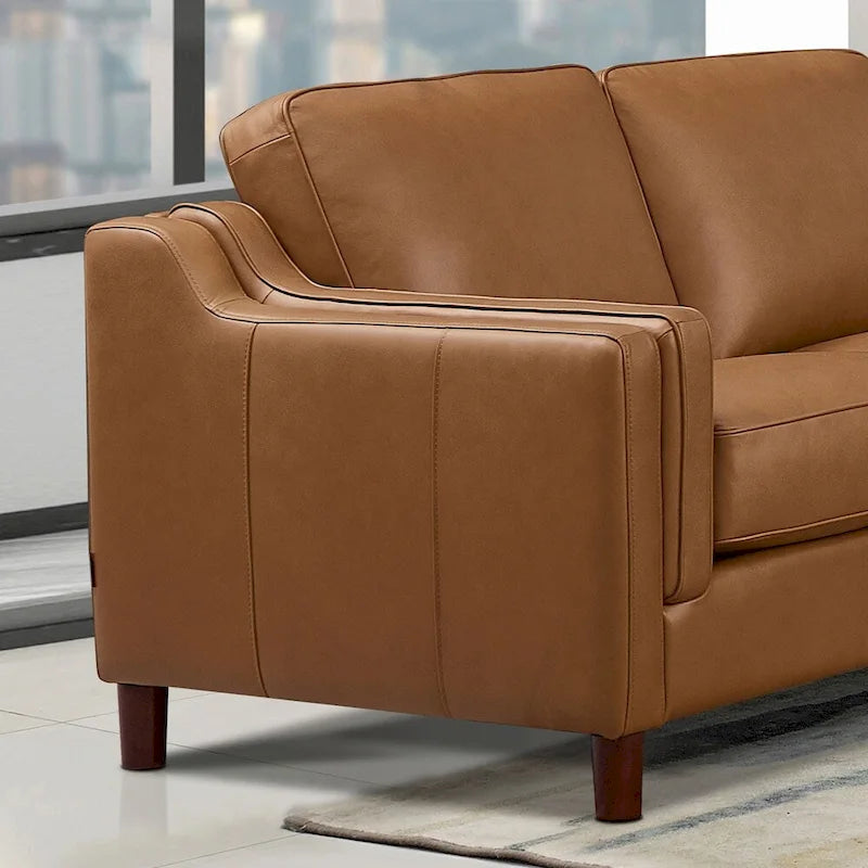 Hydeline Bella Top Grain Leather Sofa Set, Sofa and Chair - Sofa, Chair