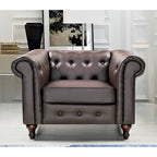 Set da soggiorno Chesterfield Classic Brooks, 3 pezzi: poltrona, divanetto e divano