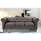 Set da soggiorno Chesterfield Classic Brooks, 3 pezzi: poltrona, divanetto e divano