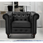 Set da soggiorno Chesterfield Classic Brooks, 3 pezzi: poltrona, divanetto e divano