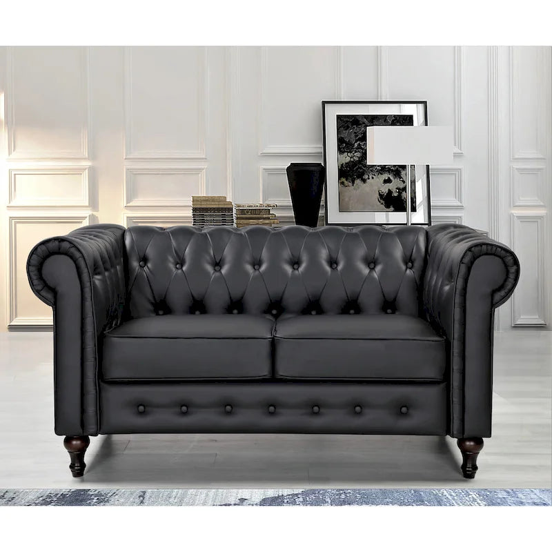 Set da soggiorno Chesterfield Classic Brooks, 3 pezzi: poltrona, divanetto e divano