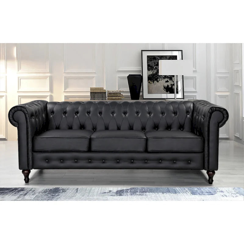 Set da soggiorno Chesterfield Classic Brooks, 3 pezzi: poltrona, divanetto e divano