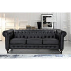 Set da soggiorno Chesterfield Classic Brooks, 3 pezzi: poltrona, divanetto e divano