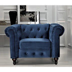 Set da soggiorno Chesterfield Classic Brooks, 3 pezzi: poltrona, divanetto e divano