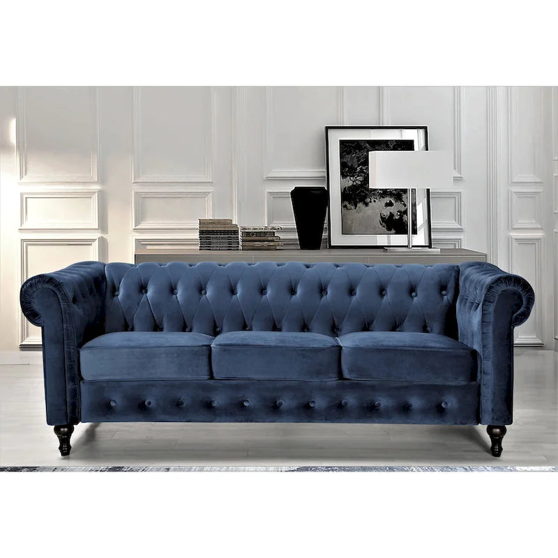 Set da soggiorno Chesterfield Classic Brooks, 3 pezzi: poltrona, divanetto e divano