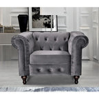 Set da soggiorno Chesterfield Classic Brooks, 3 pezzi: poltrona, divanetto e divano