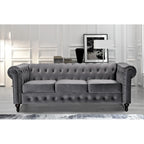 Set da soggiorno Chesterfield Classic Brooks, 3 pezzi: poltrona, divanetto e divano