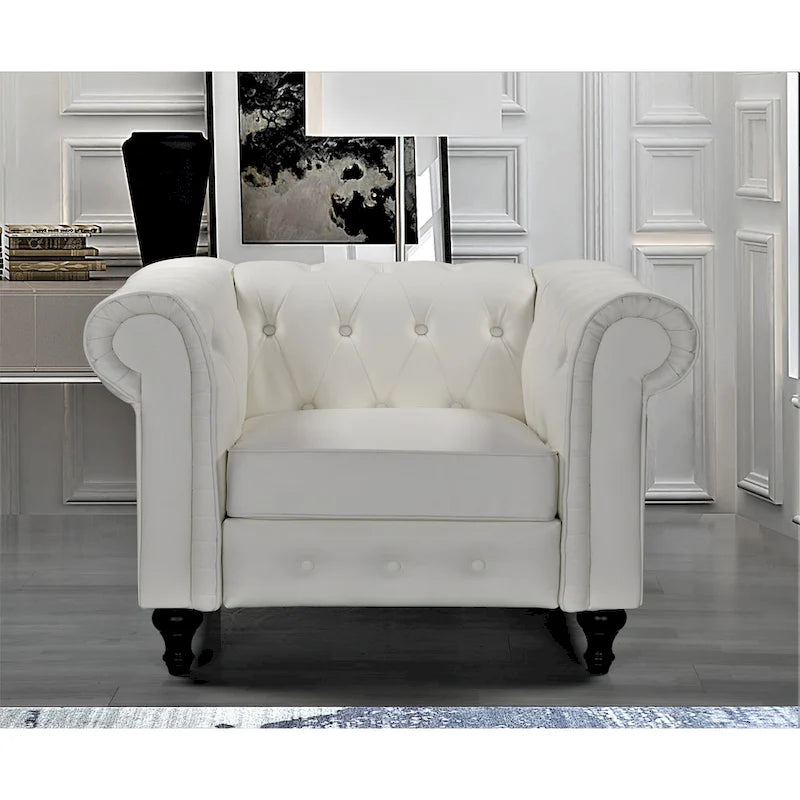 Set da soggiorno Chesterfield Classic Brooks, 3 pezzi: poltrona, divanetto e divano