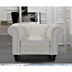 Set da soggiorno Chesterfield Classic Brooks, 3 pezzi: poltrona, divanetto e divano
