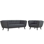Set Bestow in tessuto imbottito, composto da divano e poltrona, 2 pezzi