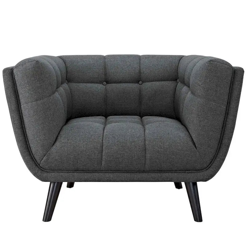 Set Bestow in tessuto imbottito, composto da divano e poltrona, 2 pezzi