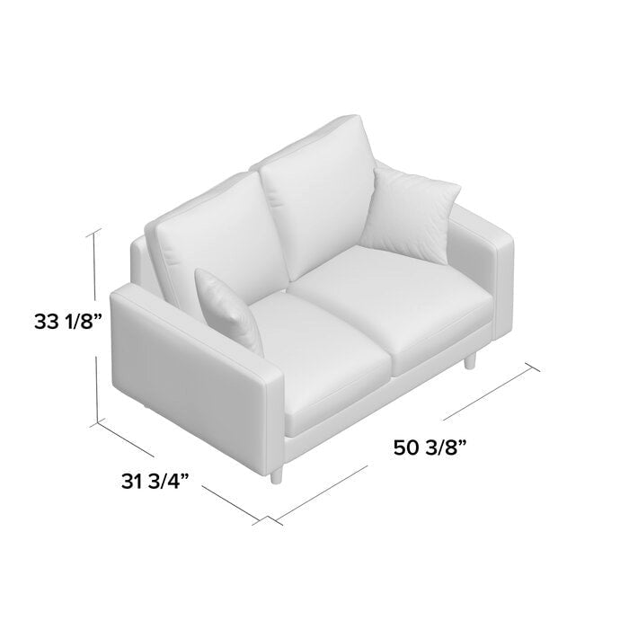 Craigmont loveseat met vierkante armleuningen van 50.4