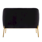 Porthos Home Kyler Zweisitzer-Sofa, Samtbezug, Beine in Goldchrom