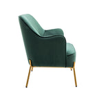 Porthos Home Kyler Zweisitzer-Sofa, Samtbezug, Beine in Goldchrom