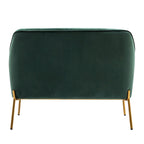 Porthos Home Kyler Zweisitzer-Sofa, Samtbezug, Beine in Goldchrom
