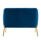 Porthos Home Kyler Zweisitzer-Sofa, Samtbezug, Beine in Goldchrom