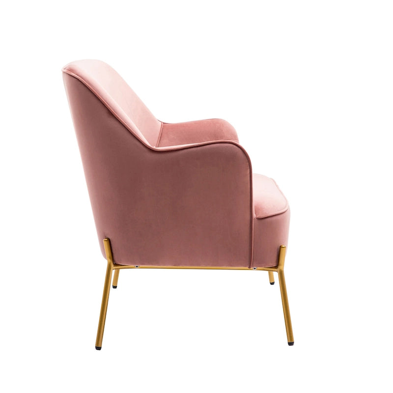 Porthos Home Kyler Zweisitzer-Sofa, Samtbezug, Beine in Goldchrom
