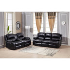 Juego de sala reclinable eléctrico de 2 piezas Betsy Furniture en cuero regenerado, sofá y sofá de dos plazas