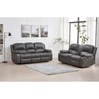 Juego de sala reclinable eléctrico de 2 piezas Betsy Furniture en cuero regenerado, sofá y sofá de dos plazas