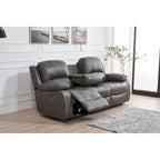 Juego de sala reclinable eléctrico de 2 piezas Betsy Furniture en cuero regenerado, sofá y sofá de dos plazas