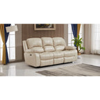 Juego de sala reclinable eléctrico de 2 piezas Betsy Furniture en cuero regenerado, sofá y sofá de dos plazas