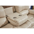 Juego de sala reclinable eléctrico de 2 piezas Betsy Furniture en cuero regenerado, sofá y sofá de dos plazas