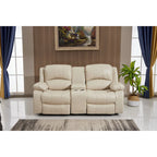 Juego de sala reclinable eléctrico de 2 piezas Betsy Furniture en cuero regenerado, sofá y sofá de dos plazas