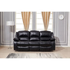 Juego de sala reclinable eléctrico de 2 piezas Betsy Furniture en cuero regenerado, sofá y sofá de dos plazas