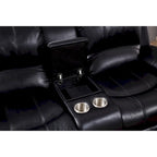 Juego de sala reclinable eléctrico de 2 piezas Betsy Furniture en cuero regenerado, sofá y sofá de dos plazas