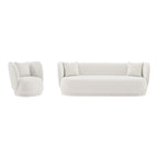 Manhattan Comfort zeitgenössisches Siri Sofa- und Akzentsessel-Set mit Kissen