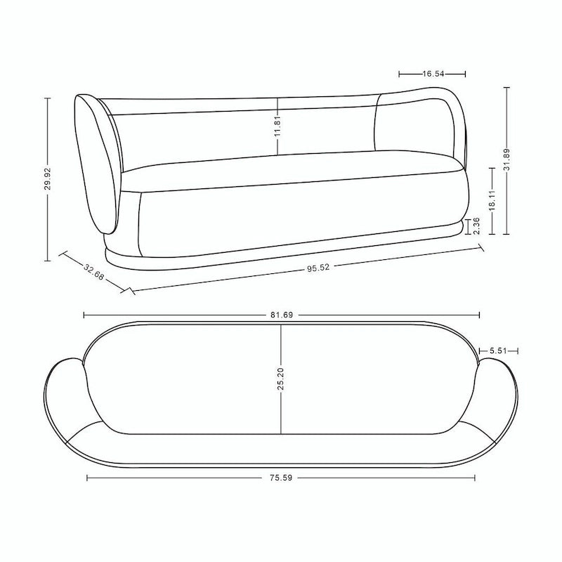Manhattan Comfort zeitgenössisches Siri Sofa- und Akzentsessel-Set mit Kissen