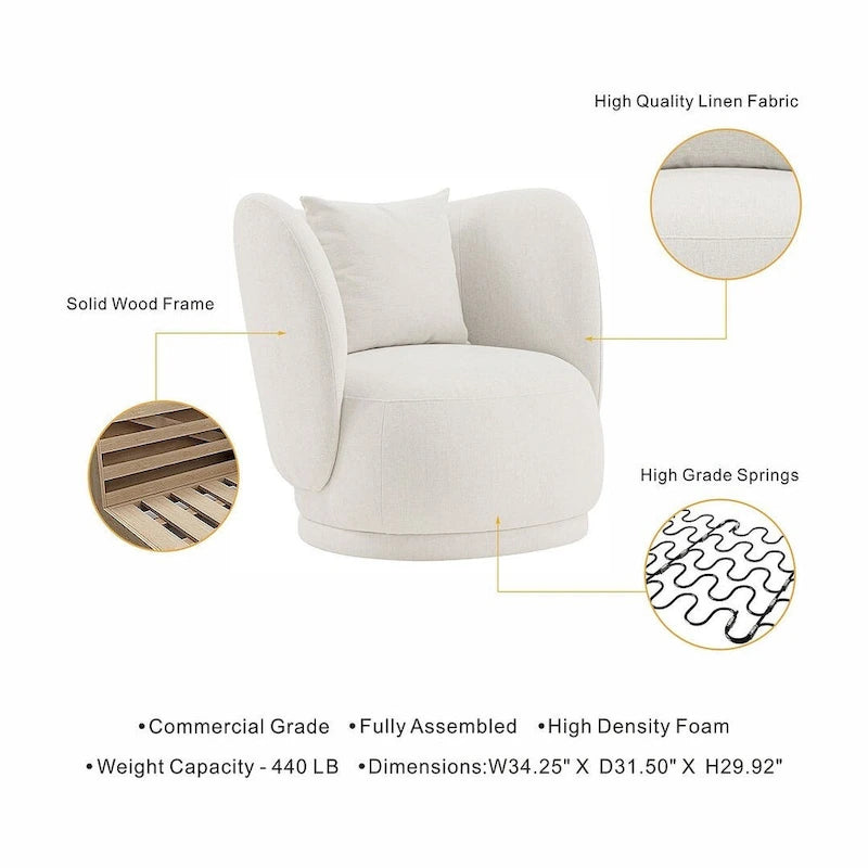Manhattan Comfort zeitgenössisches Siri Sofa- und Akzentsessel-Set mit Kissen
