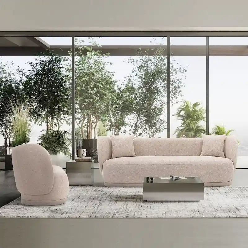 Manhattan Comfort zeitgenössisches Siri Sofa- und Akzentsessel-Set mit Kissen
