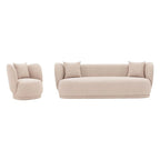 Manhattan Comfort zeitgenössisches Siri Sofa- und Akzentsessel-Set mit Kissen