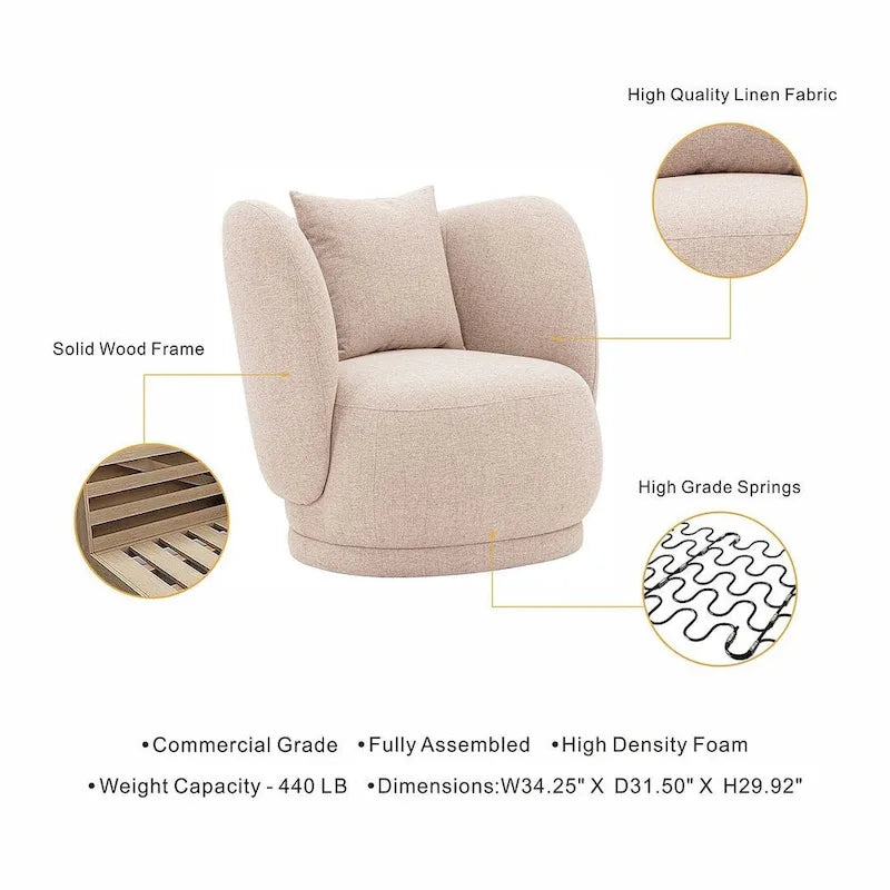 Manhattan Comfort zeitgenössisches Siri Sofa- und Akzentsessel-Set mit Kissen