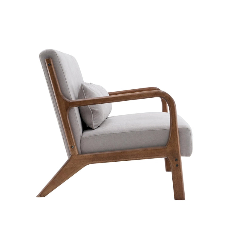 Porthos Home Juno kleiner Loveseat aus Stoff, Couch-Sofa mit Kissen und Rahmen aus Gummibaumholz